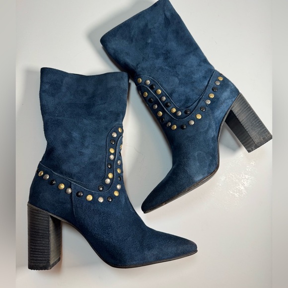 Free People Shoes - Free People Dakota Studded Western Boot in Blue Moon size 37 6.5 $268